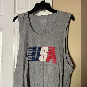 Rowdy Gentleman USA Grey Tank Top XL